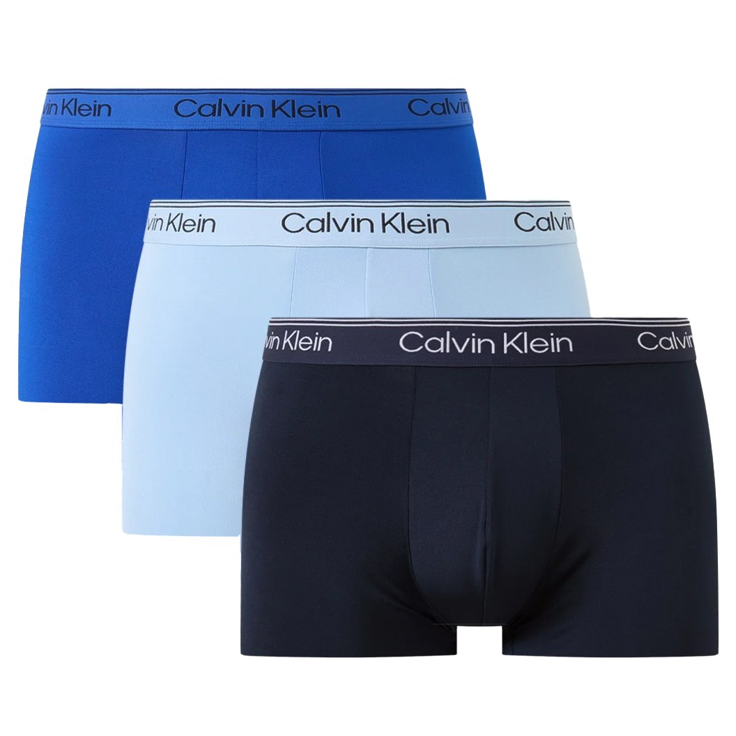 Calvin Klein microfiber low rise trunk 3-pack blauw